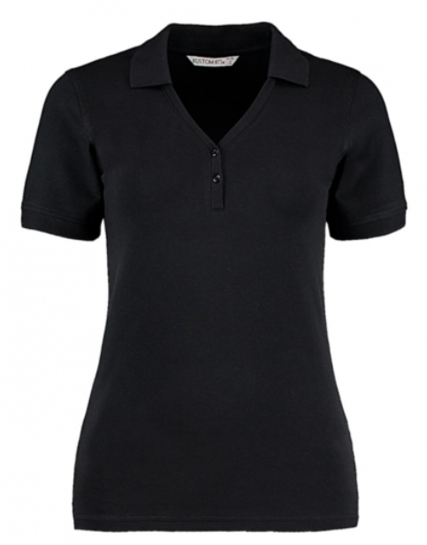 women's v neck polo Kustom Kit
